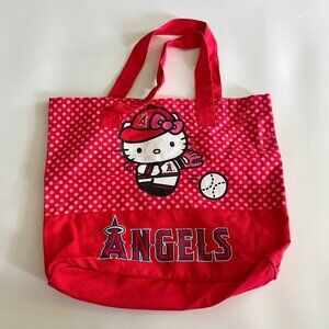 Hello Kitty Anaheim Angels Forever Collectibles Canvas Tote Bag